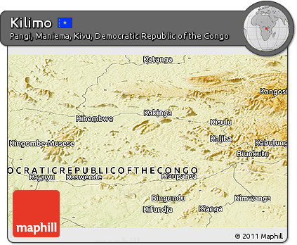 Physical Panoramic Map of Kilimo