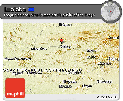 Physical Panoramic Map of Lualaba