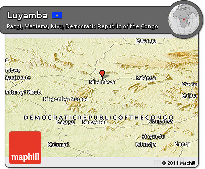 Physical Panoramic Map of Luyamba