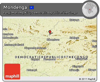 Physical Panoramic Map of Mondenga