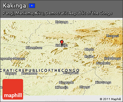 Physical Panoramic Map of Kakinga