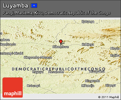 Physical Panoramic Map of Luyamba