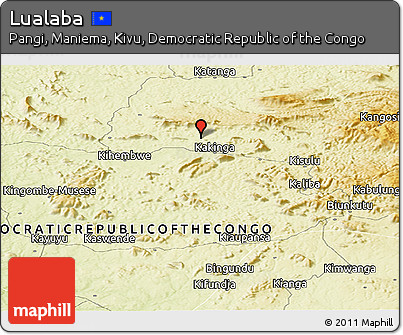 Physical Panoramic Map of Lualaba