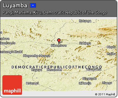 Physical Panoramic Map of Luyamba