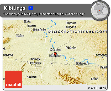 Physical Panoramic Map of Kibilinga