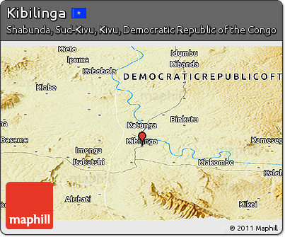 Physical Panoramic Map of Kibilinga