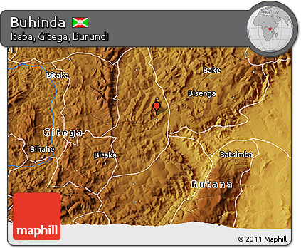 Physical 3D Map of Buhinda