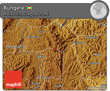 Physical 3D Map of Bungere