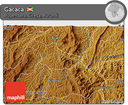 Physical 3D Map of Gacaca