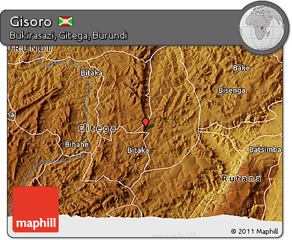Physical 3D Map of Gisoro