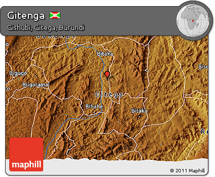 Physical 3D Map of Gitenga