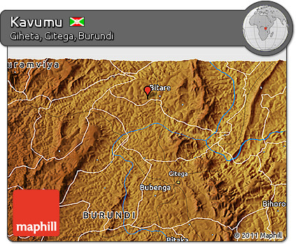 Physical 3D Map of Kavumu
