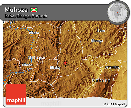 Physical 3D Map of Muhoza