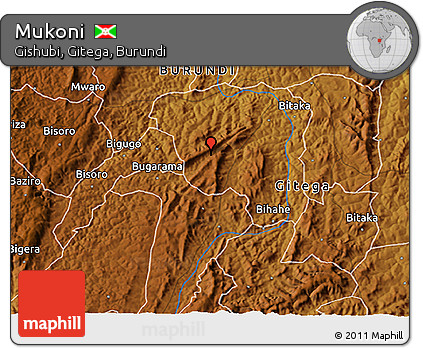 Physical 3D Map of Mukoni