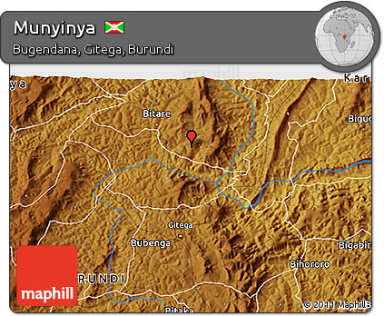 Physical 3D Map of Munyinya