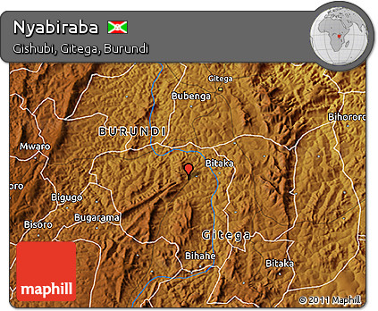 Physical 3D Map of Nyabiraba