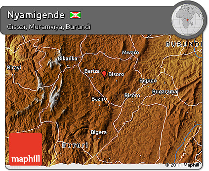 Physical 3D Map of Nyamigende