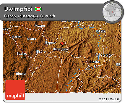 Physical 3D Map of Uwimpfizi