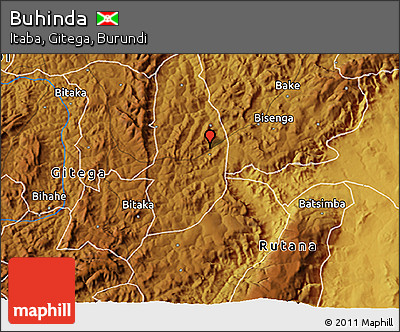 Physical 3D Map of Buhinda