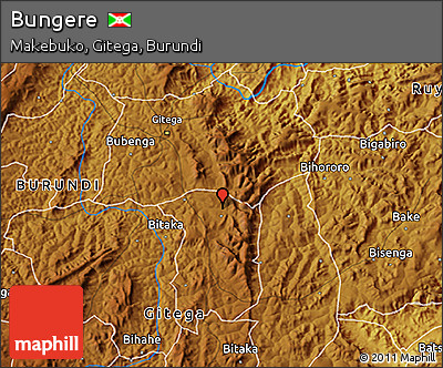 Physical 3D Map of Bungere