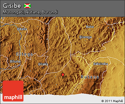 Physical 3D Map of Gisibe