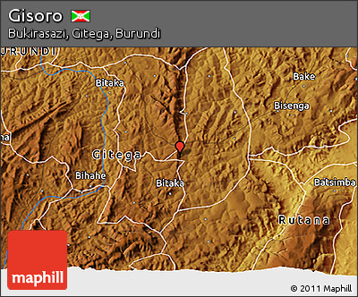 Physical 3D Map of Gisoro