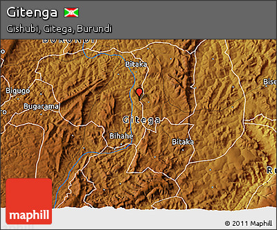 Physical 3D Map of Gitenga