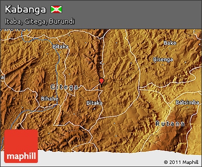 Physical 3D Map of Kabanga