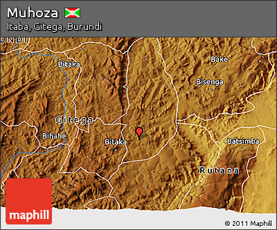 Physical 3D Map of Muhoza