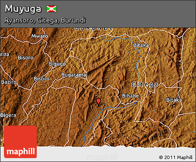 Physical 3D Map of Muyuga