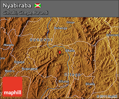Physical 3D Map of Nyabiraba