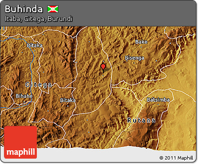 Physical 3D Map of Buhinda