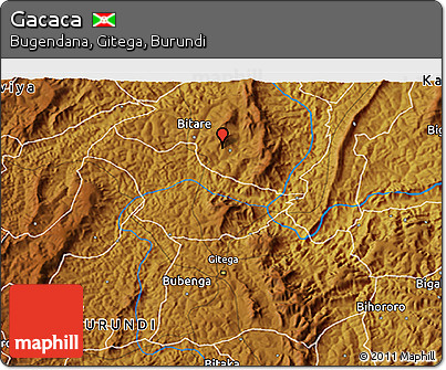 Physical 3D Map of Gacaca