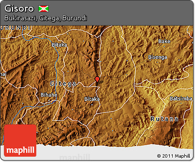 Physical 3D Map of Gisoro
