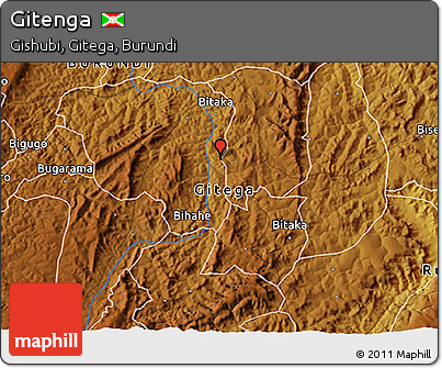 Physical 3D Map of Gitenga