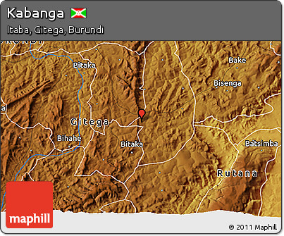 Physical 3D Map of Kabanga