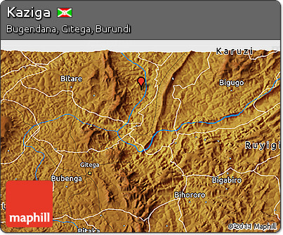 Physical 3D Map of Kaziga