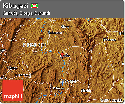 Physical 3D Map of Kibugazi