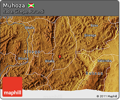 Physical 3D Map of Muhoza