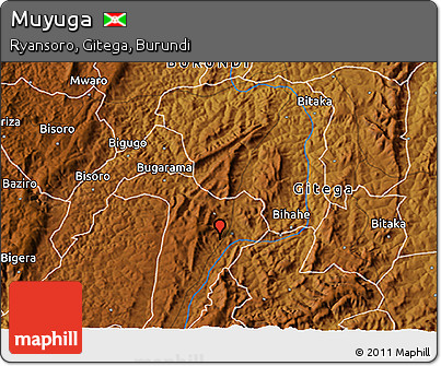 Physical 3D Map of Muyuga