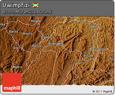 Physical 3D Map of Uwimpfizi