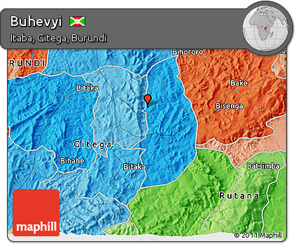 Political 3D Map of Buhevyi