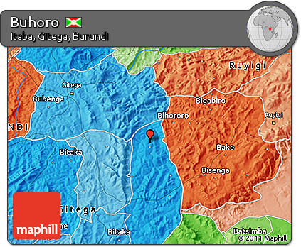 Political 3D Map of Buhoro