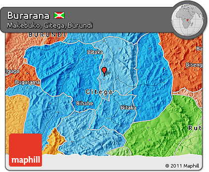 Political 3D Map of Burarana