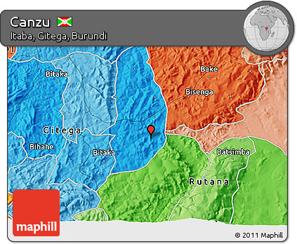Political 3D Map of Canzu
