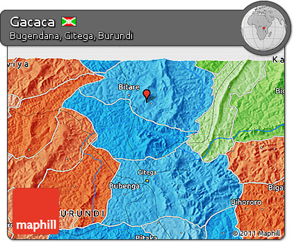 Political 3D Map of Gacaca