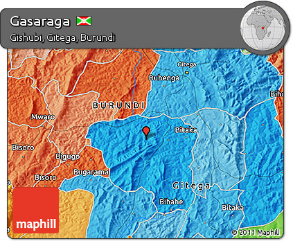 Political 3D Map of Gasaraga