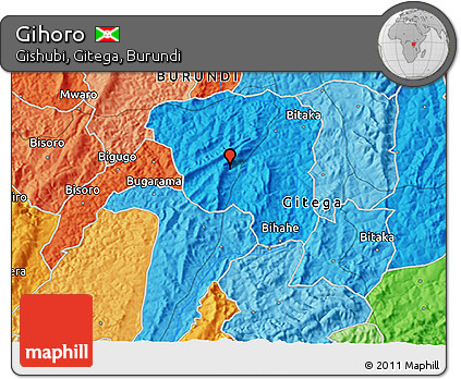 Political 3D Map of Gihoro