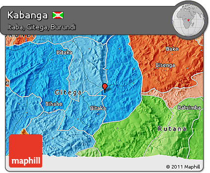 Political 3D Map of Kabanga