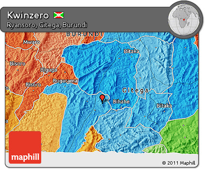 Political 3D Map of Kwinzero